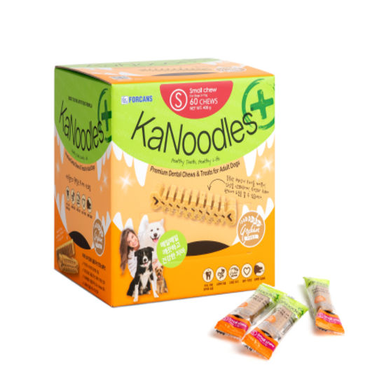 포켄스 카누들 기능성 덴탈껌 필로팩 S 408g 소형견용 1박스 60개입